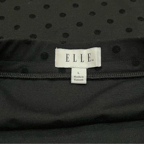 Elle Black Polka Dot Mini Skirt Size Large - Picture 3 of 7